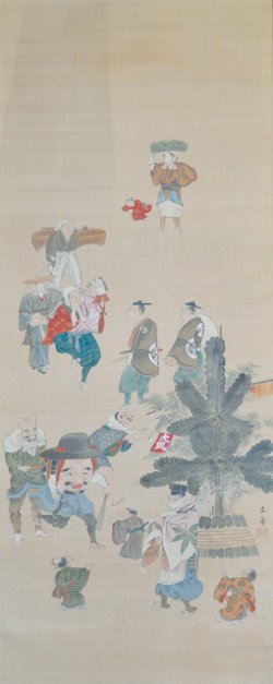 画像1: 菊池容斎画幅「祭礼人物図」