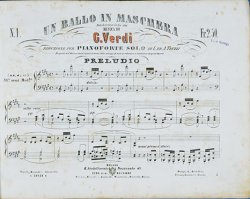 画像1: 楽譜　ヴェルディ作曲「仮面舞踏会」　Score for Un ballo in maschera, composed by Verdi