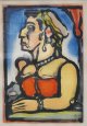 ジョルジュ・ルオーカラー銅版画額「マダム・カルマンチタ」