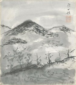 画像1: 近藤浩一路色紙「山」