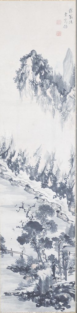 画像1: 菅井梅関画幅「山水」