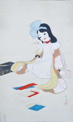 画像1: 清見千鳥画幅「童女」