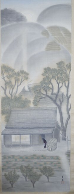 画像1: 中村岳陵画幅「黄昏」
