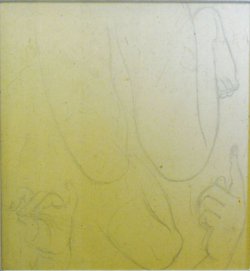 画像1: 杉本哲郎素描額「婦人の手と膝」