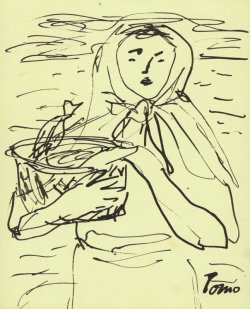 画像1: 喜多村知カット１枚「漁婦」
