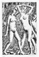 ポール・デルヴォー銅版画「裸婦」