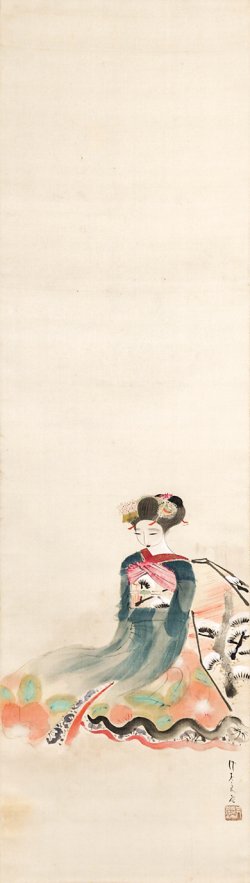 画像1: 田中比左良画幅「舞妓図」