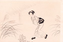 画像1: 小村雪岱木版画「おせん」