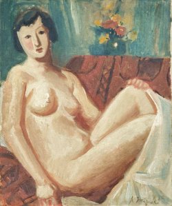 画像1: 三岸好太郎画額「裸婦」