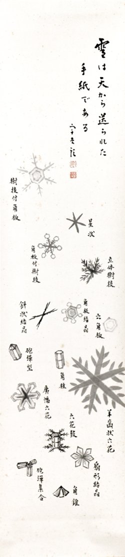 画像1: 中谷宇吉郎画幅「雪華之図」