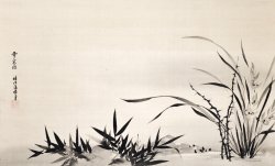 画像1: 狩野晴川院画幅「雪窓図」