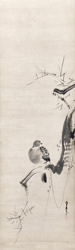 画像1: 久隅守景画幅「古樹鳩」