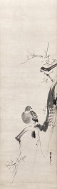 久隅守景画幅「古樹鳩」