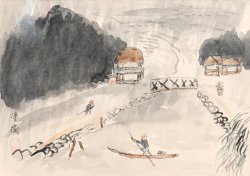 画像1: 林倭衛画額「沼」