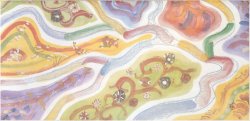 画像1: 芹沢銈介印刷画幅「陽に萌ゆる　帳」