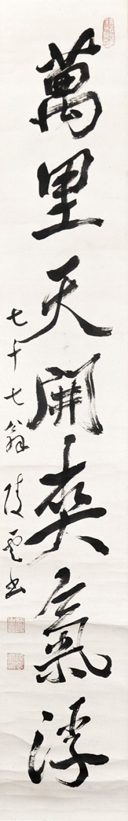 画像1: 菅虎雄画幅「万里天開夾気浮」