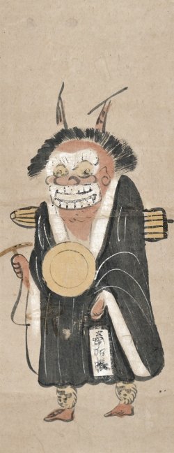 画像1: 大津絵幅「鬼の念仏」