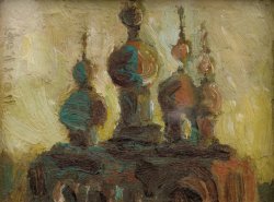 画像1: 勅使河原蒼風画額「ハルピン寺院」