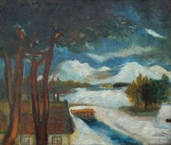 画像1: 佐藤哲三画額「雪景」