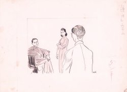 画像1: 田村孝之介挿絵４３枚　丹羽文雄原作「運河」