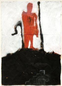 画像1: マックス・ノイマン画額「赤い人物」