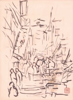 画像1: 前田青邨素描まくり「幟」