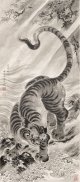 源鸞卿画幅「嵐虎図」