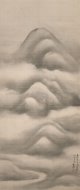 谷文晁画幅「水墨山水」