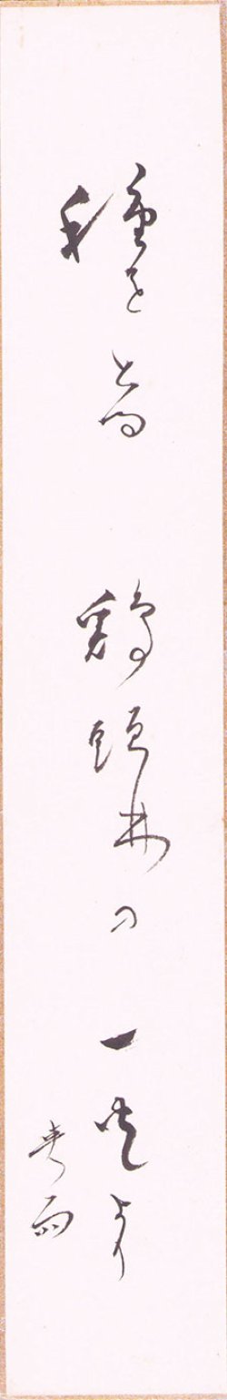 画像1: 皆川爽雨短冊「種をとる」
