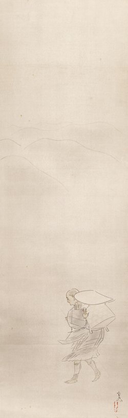 画像1: 前田青邨画幅「西行」