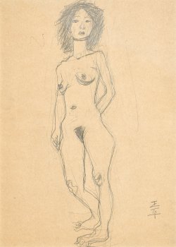 画像1: 松田正平素描額「裸婦」