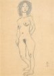 松田正平素描額「裸婦」