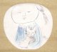 脇田和画幅「猫抱く少女」