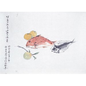 画像: 加藤土師萌画幅「山海味覚」