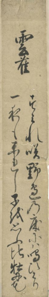 画像: 牡丹花肖栢短冊「雲雀」