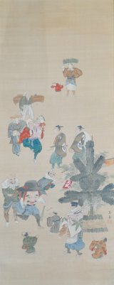 画像: 菊池容斎画幅「祭礼人物図」