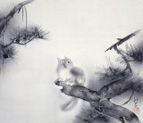 画像: 山村耕花画幅「栗鼠」