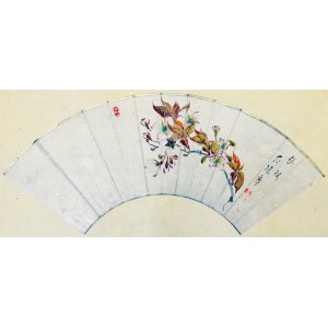 画像: 広瀬花隠扇面「桜」