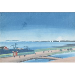 画像: 泥絵額「田子の浦」