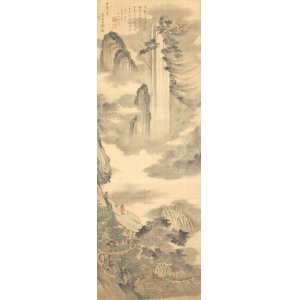 画像: 広瀬台山画幅「瀑布図」