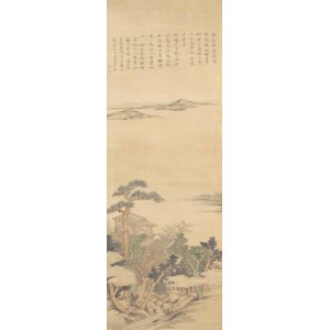 画像: 広瀬台山画賛幅「山水」