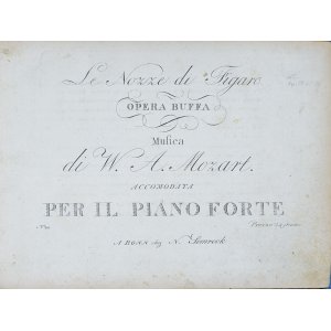 画像: 楽譜　モーツァルト作曲「フィガロの結婚」　Score for Le nozze di Figaro, composed by Mozart