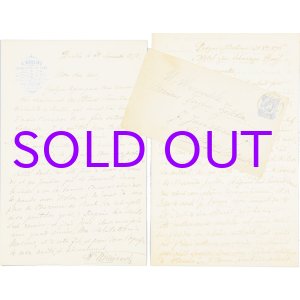 画像: ヘンリク・ヴィエニャフスキ書簡２通 Wieniawski,Henryk :2 autograph letters signed
