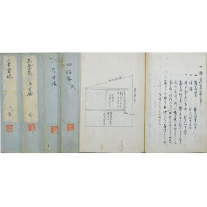 画像: 茶道関係写本　客方記・不審庵三畳半図他６冊