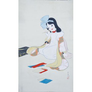 画像: 清見千鳥画幅「童女」