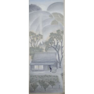 画像: 中村岳陵画幅「黄昏」