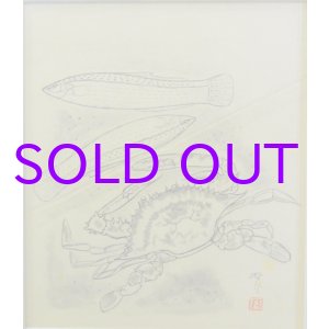 画像: 杉本哲郎素描額「かにとぎざみ」