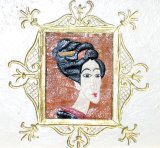 画像: 川上澄生革絵「日本婦人の図」