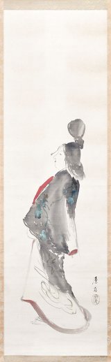 画像: 富岡永洗画幅「遊女図」