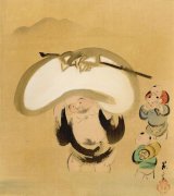 画像: 山本昇雲色紙「布袋」